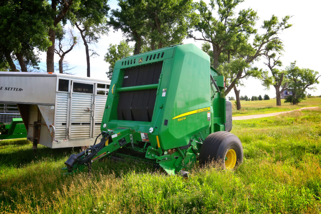 John Deere hay bale equipment